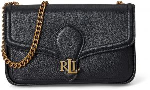 Kožená peňaženka Lauren Ralph Lauren čierna farba, 432977374