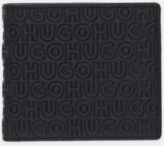 Kožená peňaženka HUGO čierna farba, 50552780
