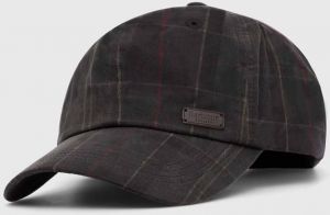 Bavlnená šiltovka Barbour Darwen Tartan Sports Cap zelená farba, vzorovaná, MHA0554