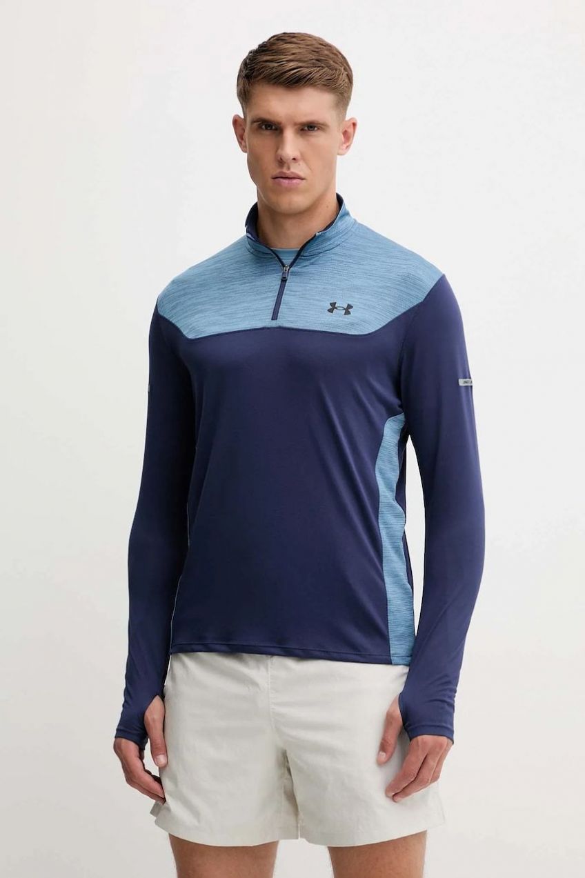 Tréningová mikina Under Armour UA Tech Utility tmavomodrá farba, s potlačou, 6004963