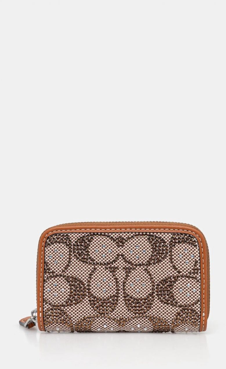 Peňaženka Coach dámska, hnedá farba, CX244