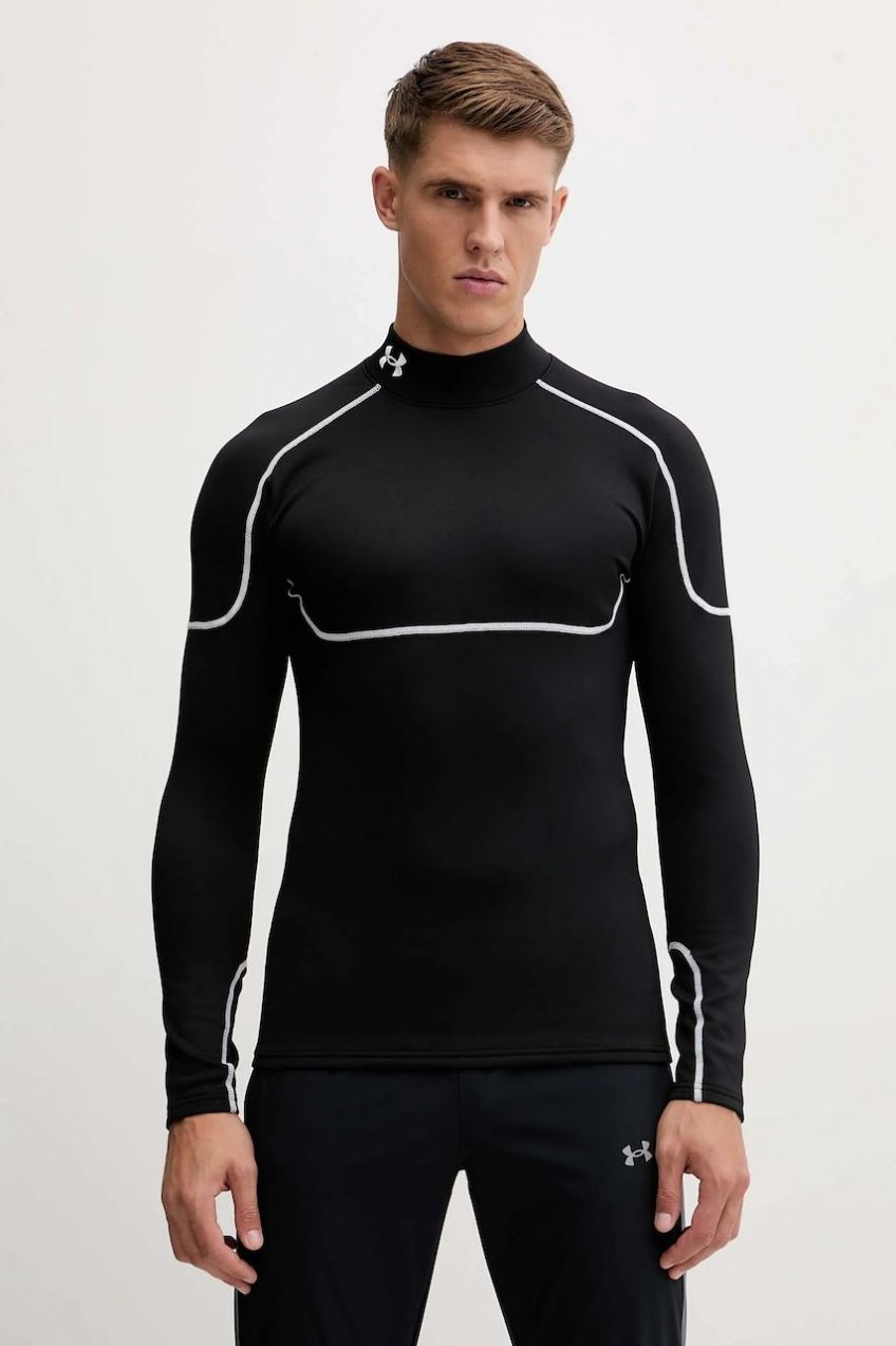 Tréningové tričko s dlhým rukávom Under Armour Cold Weather Grid čierna farba, jednofarebné, 6007127