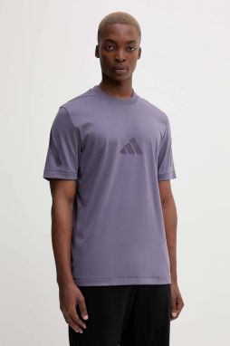 Bavlnené tričko adidas adidas x Z.N.E pánske, fialová farba, s potlačou, JW4740