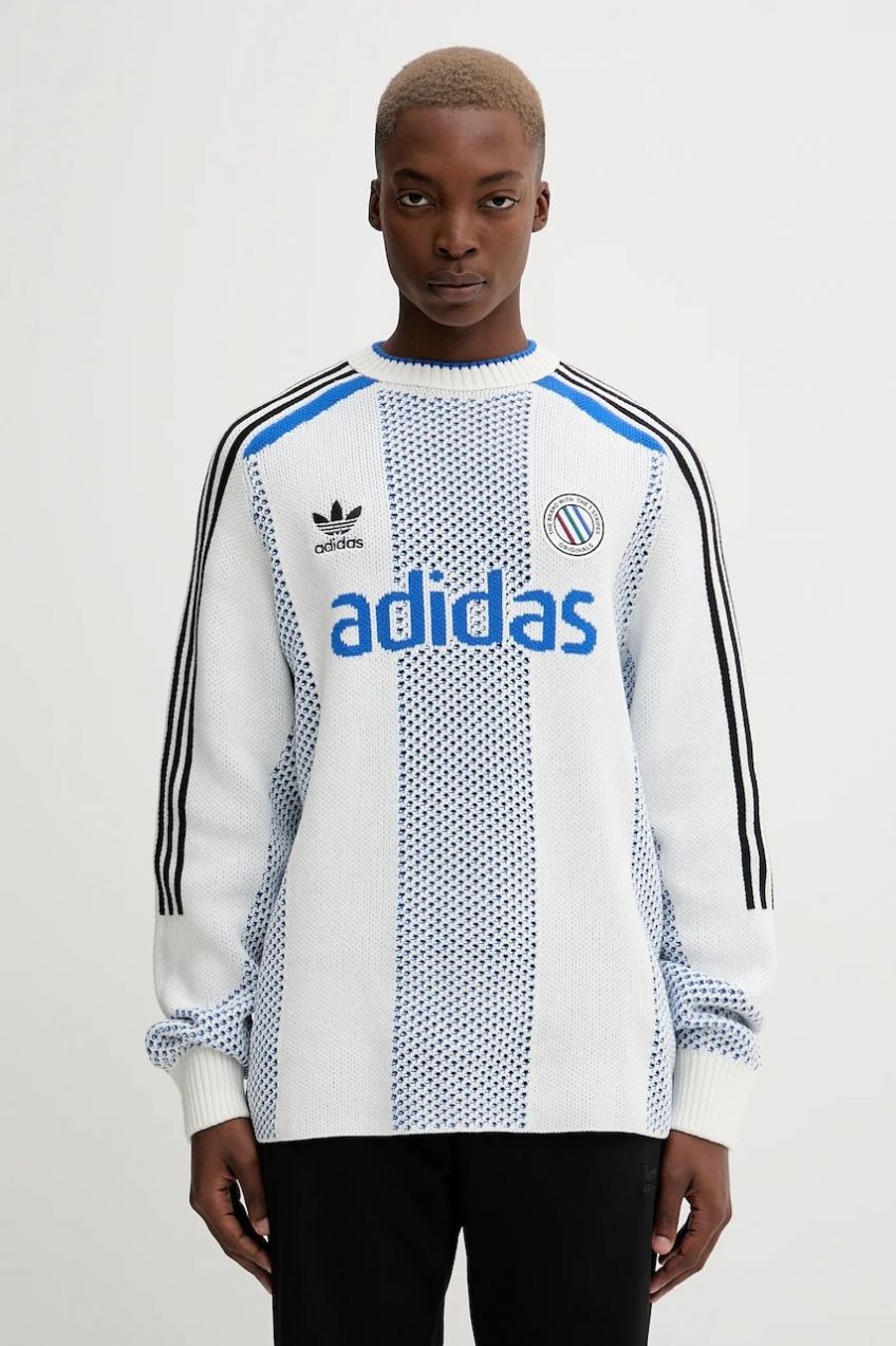 Sveter adidas Originals ADC biela farba, KQ5085