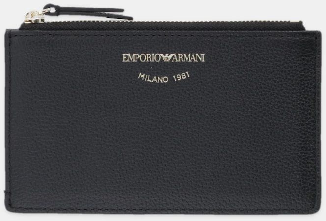 Kožená peňaženka Emporio Armani čierna farba, EW003035 AF19568