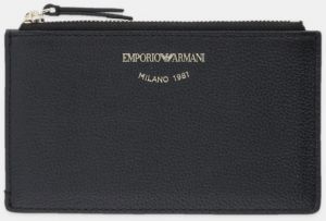 Kožená peňaženka Emporio Armani čierna farba, EW003035 AF19568