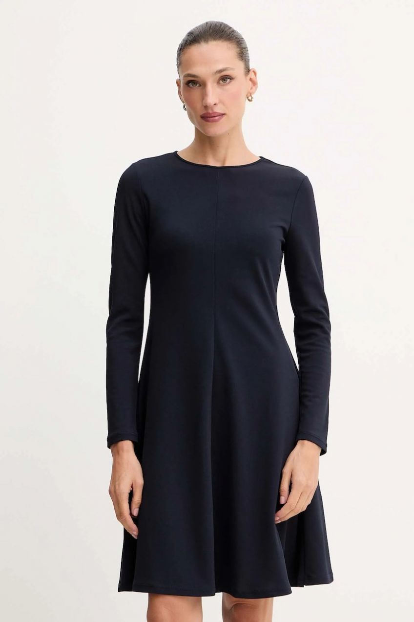 Šaty Weekend Max Mara CALIFFO tmavomodrá farba, mini, áčkový strih, 2525626012600