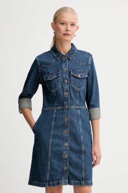 Šaty Levi's modrá farba, mini, áčkový strih, A7592