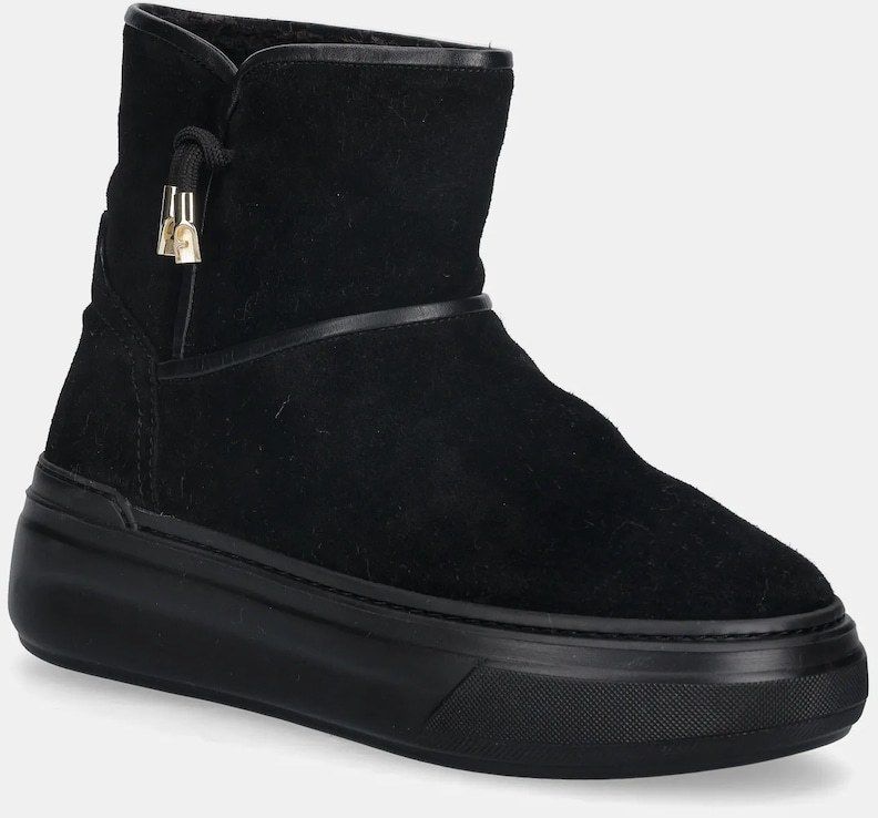 Semišové snehule Furla Nuage Snow Boot čierna farba, YK30NUA BX4212 O6000
