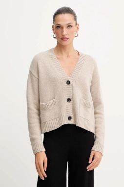 Vlnený kardigán Weekend Max Mara FILMATO béžová farba, 2525346062600