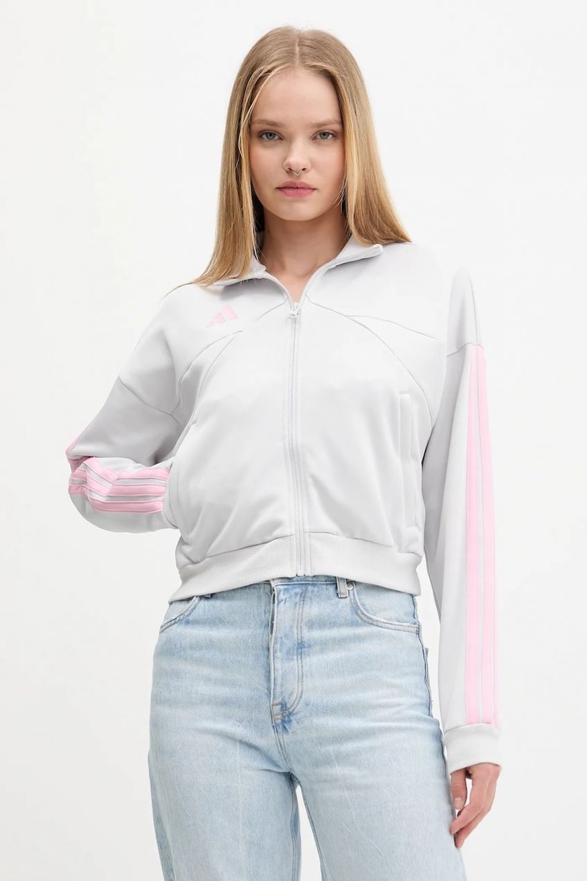 Mikina adidas House of Tiro béžová farba, s nášivkou, JX5114