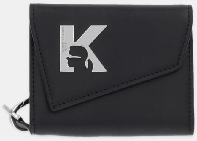 Kožená peňaženka Karl Lagerfeld Jeans čierna farba, A4W30164