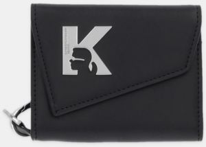 Kožená peňaženka Karl Lagerfeld Jeans čierna farba, A4W30164