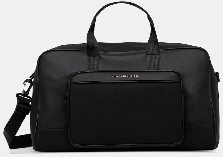 Taška Tommy Hilfiger čierna farba, AM0AM13628