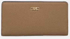 Kožená peňaženka MICHAEL Michael Kors dámska, hnedá farba, 32S5G8EF3L
