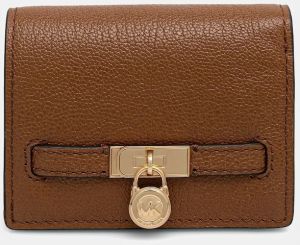Kožená peňaženka MICHAEL Michael Kors hnedá farba, 32F5GNXD1L