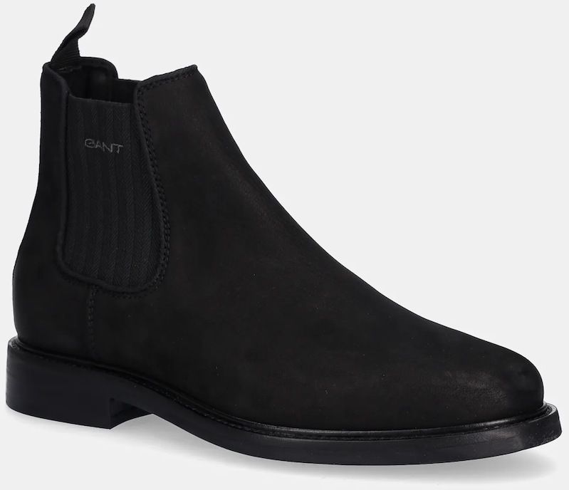 Nubukové chelsea čižmy Gant St Fairkon čierna farba, 31654088