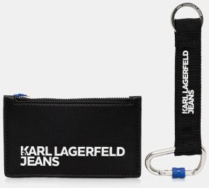 Peňaženka a kľúčenka Karl Lagerfeld Jeans čierna farba, A4M32065