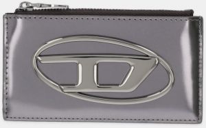 Kožená peňaženka Diesel 1DR 1DR CARD HOLDER III šedá farba, X10270.PS202