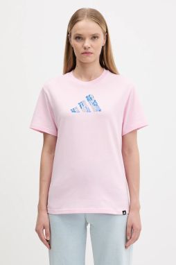 Bavlnené tričko adidas Table Tee dámske, ružová farba, JV6084