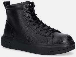 Kožená obuv Armani Exchange čierna farba, XM001963 AF19402 UC001