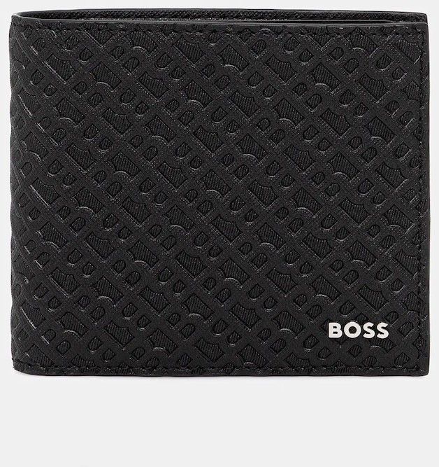 Kožená peňaženka BOSS čierna farba, 50548816