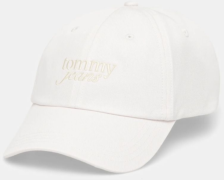 Bavlnená šiltovka Tommy Jeans biela farba, AW0AW17815