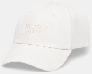 Bavlnená šiltovka Tommy Jeans biela farba, AW0AW17815