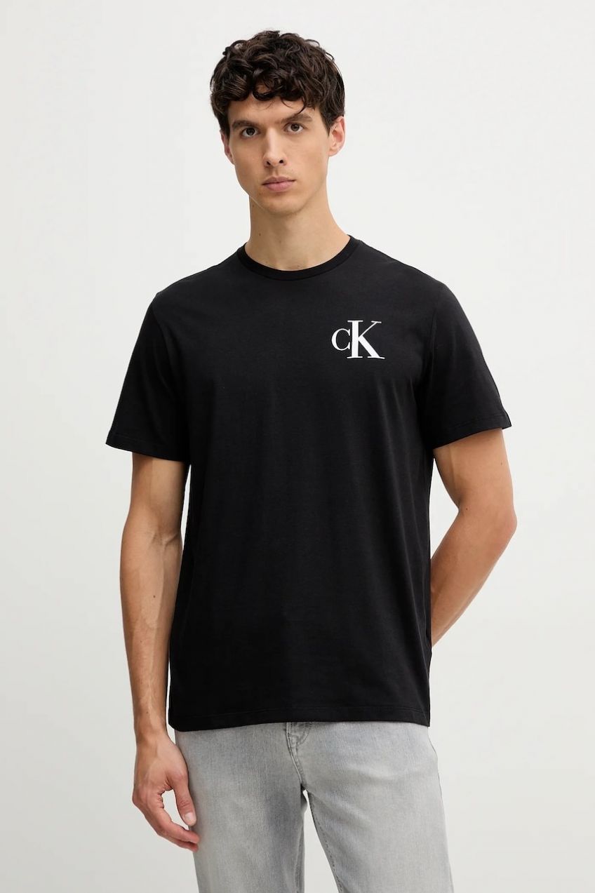Bavlnené tričko Calvin Klein Jeans pánske, čierna farba, jednofarebné, LV04RD865G