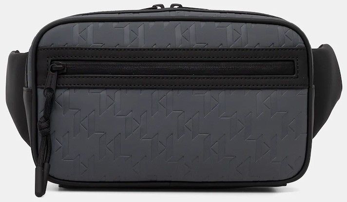 Malá taška Karl Lagerfeld K/MONOGRAM šedá farba, A4M30196