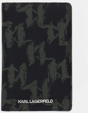 Peňaženka Karl Lagerfeld K/MONOGRAM pánska, čierna farba, A4M32049
