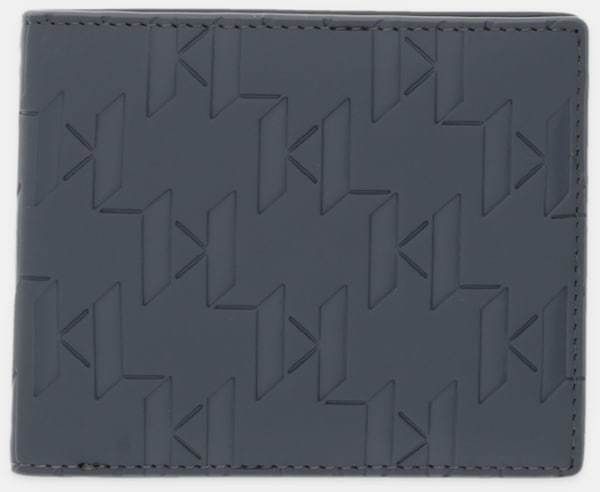 Peňaženka Karl Lagerfeld K/MONOGRAM pánska, šedá farba, A4M32051
