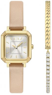 Hodinky a náramok Armani Exchange zlatá farba, AX7172SET