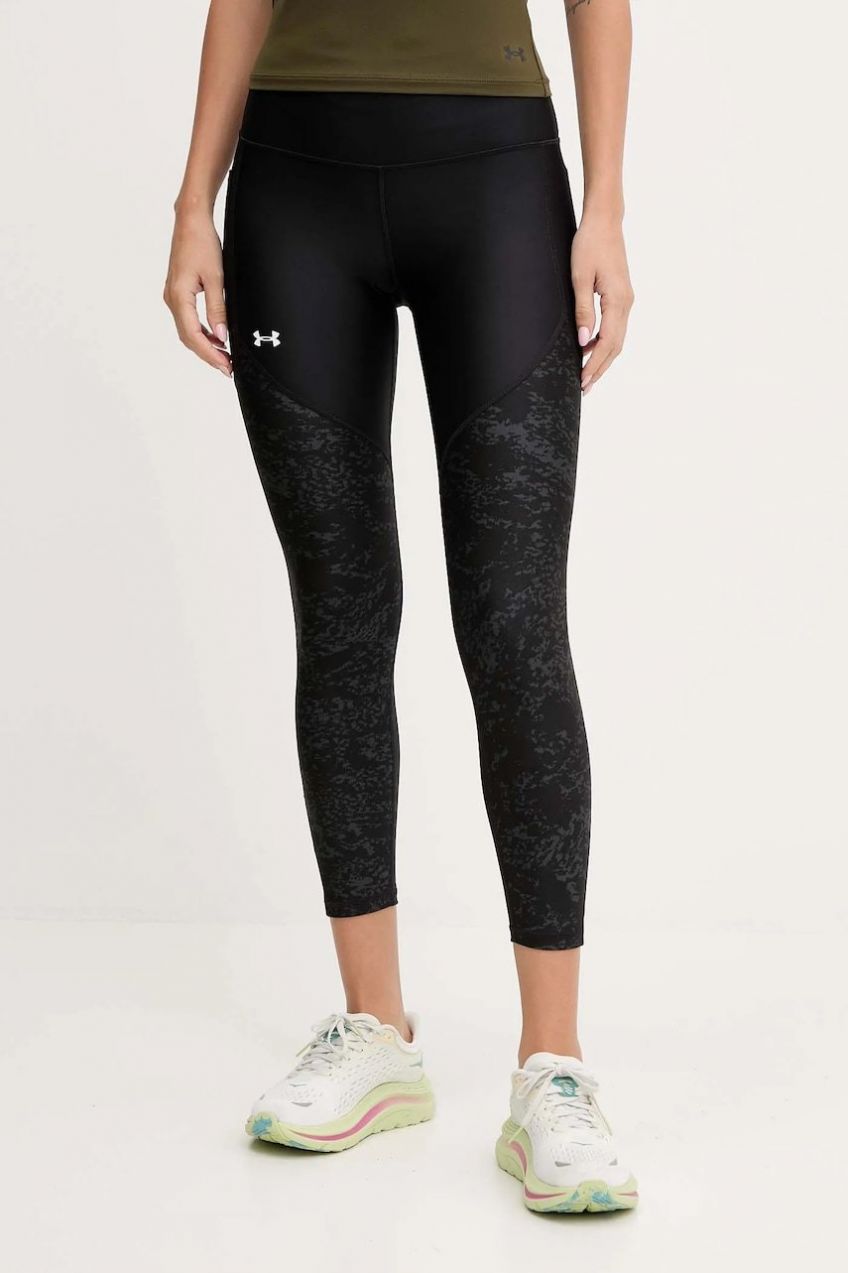 Tréningové legíny Under Armour čierna farba, vzorované, 1386407