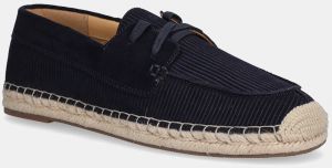Semišové espadrilky Emporio Armani čierna farba, X4S032 XR339 N151