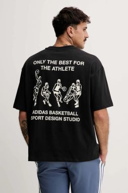 Tričko adidas Originals Sport Design GFX pánske, čierna farba, s potlačou, JW6646