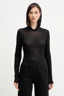 Vlnené body Patrizia Pepe čierna farba, ľahké, 2K0349 K034