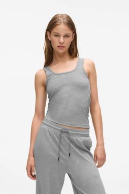 Top Karl Lagerfeld šedá farba, A4W44019