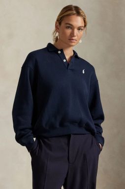 Mikina Polo Ralph Lauren tmavomodrá farba, s potlačou, 211971756