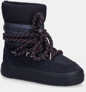 Snehule Tommy Hilfiger TOMMYTECH RWB SNOWBOOT WARM tmavomodrá farba, FW0FW09163