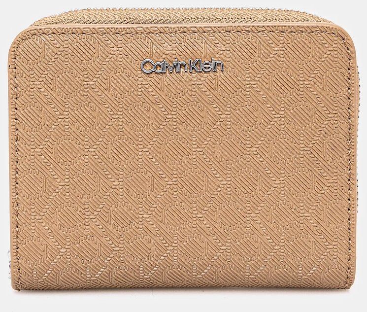 Peňaženka Calvin Klein dámska, béžová farba, K60K612825