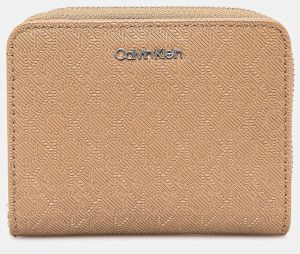 Peňaženka Calvin Klein dámska, béžová farba, K60K612825