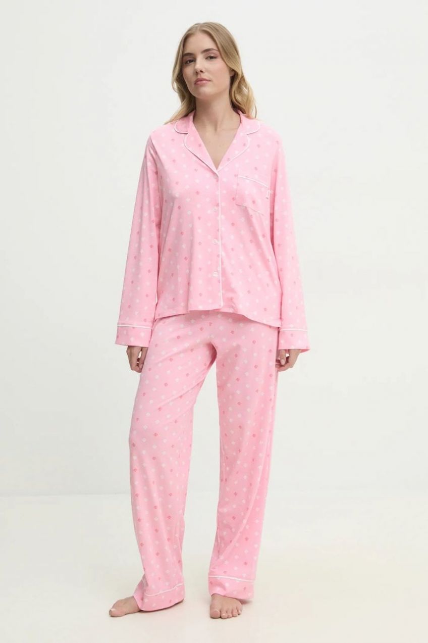 Pyžamo Dkny dámske, ružová farba, YI80042
