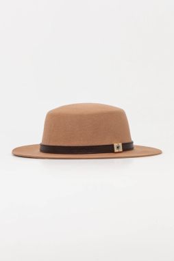 Vlnený klobúk Guess hnedá farba, vlnený, AW5180 WOL03