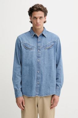 Rifľová košeľa Levi's modrá farba, regular, s klasickým golierom, 003NS