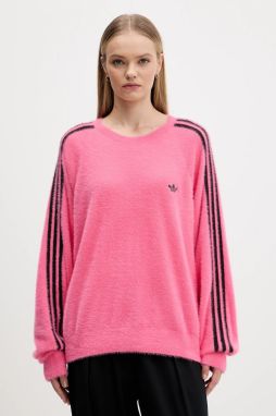 Sveter adidas Originals Holiday ružová farba, ľahký, JX7811