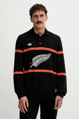 Sveter s prímesou vlny adidas Originals All Black čierna farba, KG4640