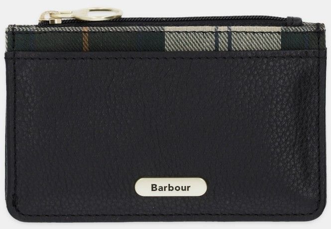 Kožená peňaženka Barbour čierna farba, LLG0035