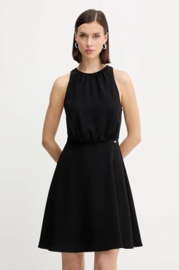 Šaty Armani Exchange čierna farba, mini, áčkový strih, XW001248 AF16151