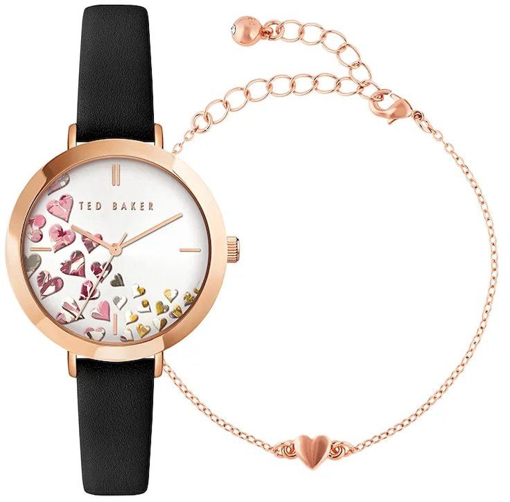 Hodinky a náramok Ted Baker zlatá farba, BKG028200